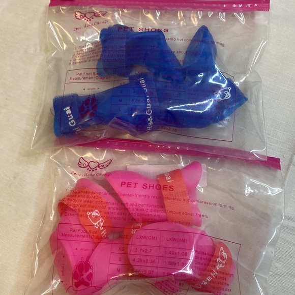 2 Brand New Pairs Ha Guai Guai Small Dog/Puppy Boots Sz M - Picture 3 of 4